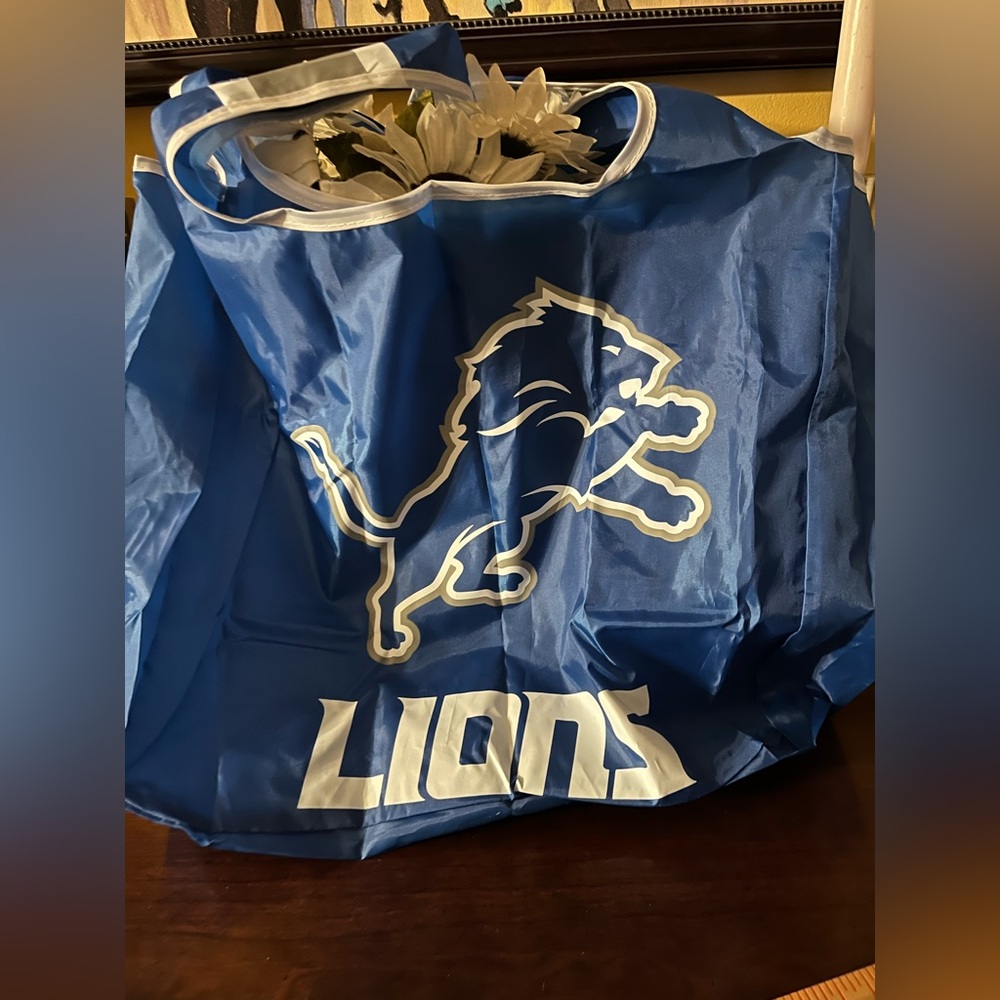 🔥Detroit Lions Blue Nylon Tote Bag
Blue/Silver - Picture 2 of 4